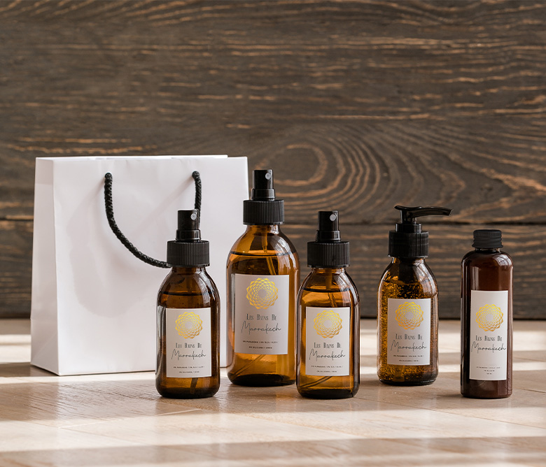 Range of natural cosmetic care products